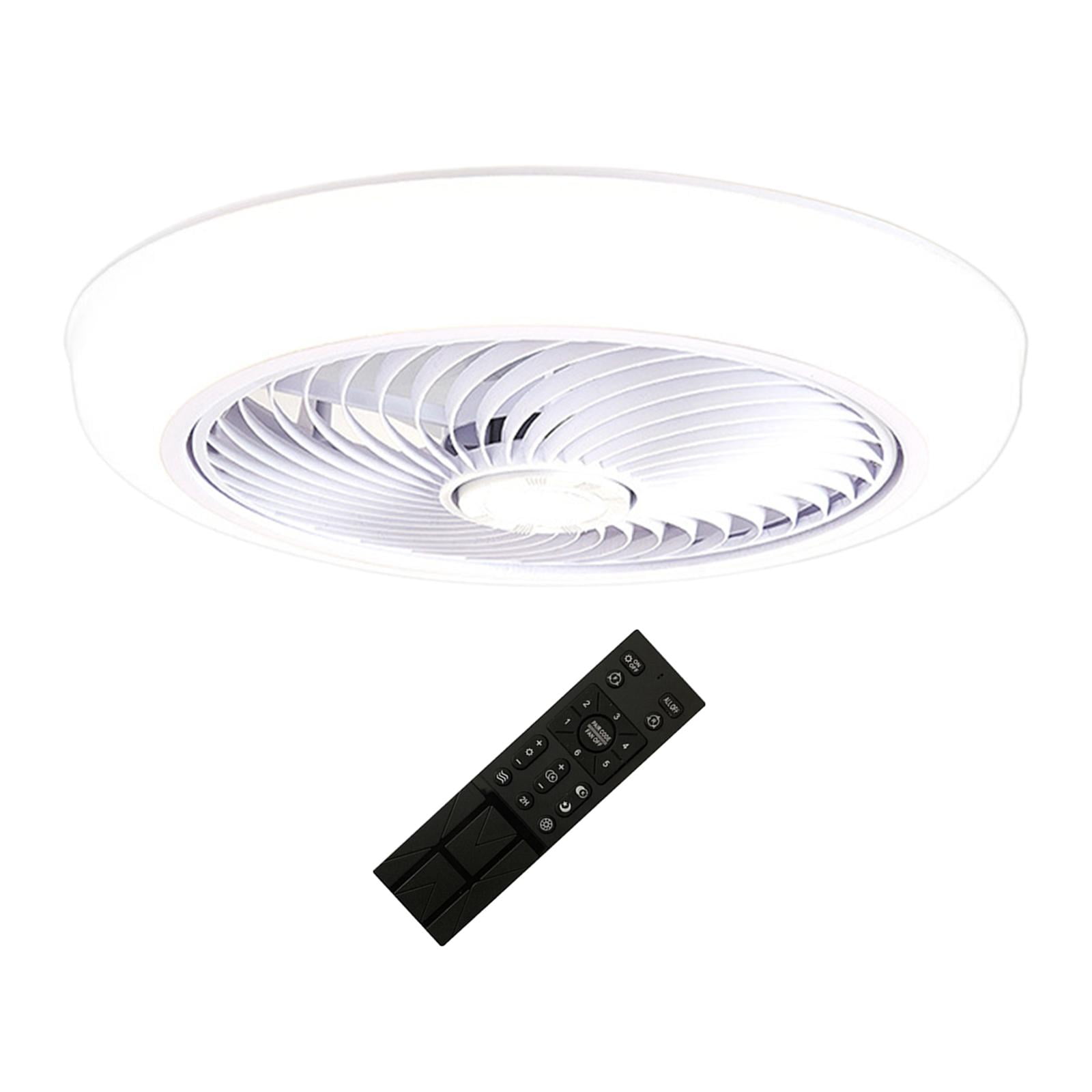 Magideal - Luces De Techo Con Ventiladores Candelabro Función De Sincronización Atenuación Ventilador De Techo Lámpara De Ventilador Para Estudio, Sala De Estar, Blanco