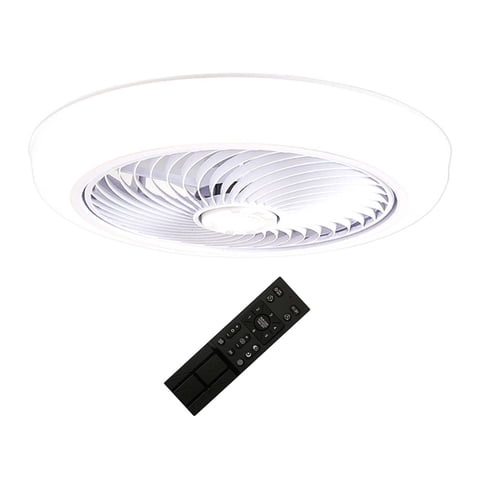 Magideal - Luces De Techo Con Ventiladores Candelabro Función De Sincronización Atenuación Ventilador De Techo Lámpara De Ventilador Para Estudio, Sala De Estar, Blanco