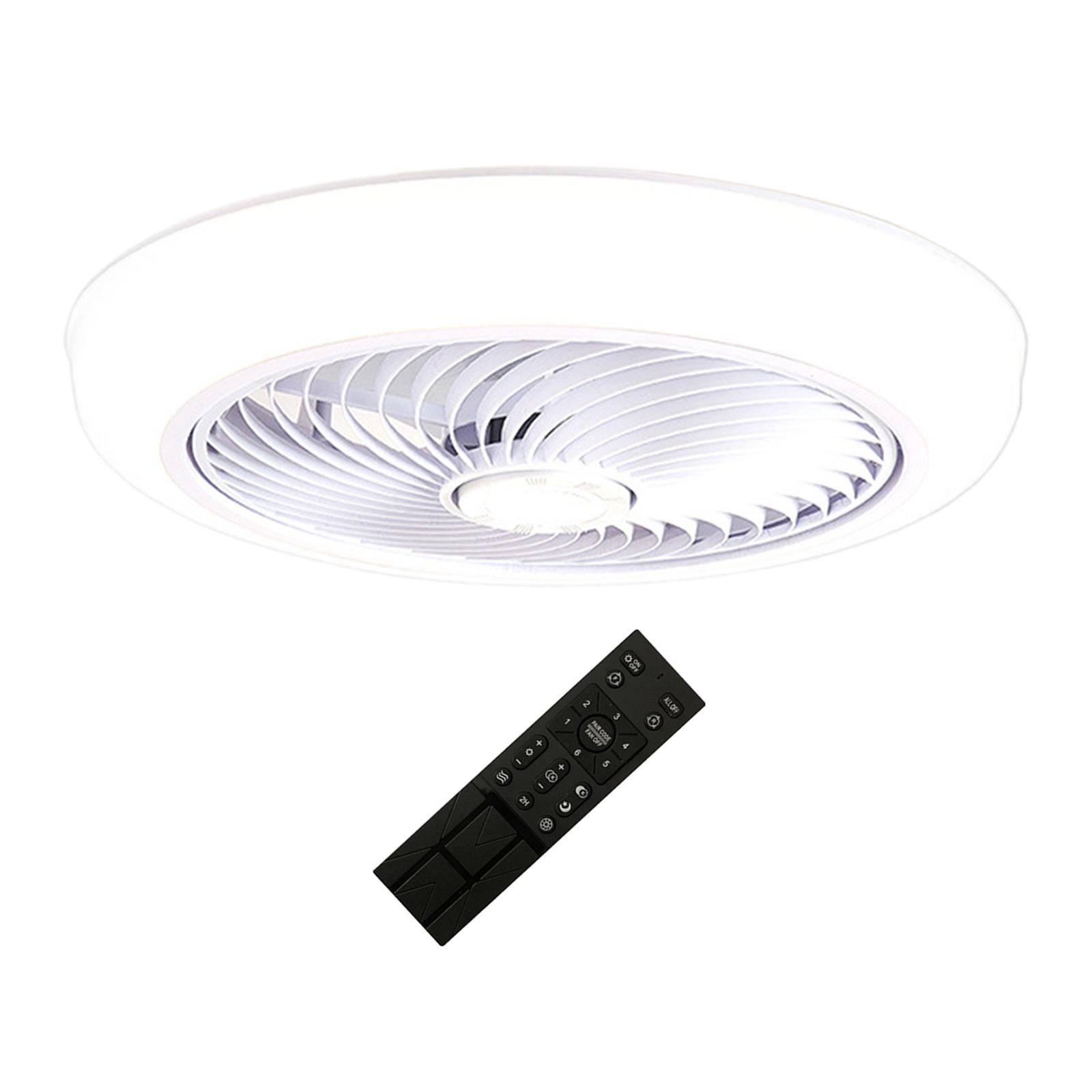 Magideal - Luces De Techo Con Ventiladores Candelabro Función De Sincronización Atenuación Ventilador De Techo Lámpara De Ventilador Para Estudio, Sala De Estar, Blanco