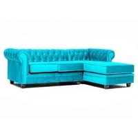 Barra Desing - Sofá Seccional Design Chesterfield Derecho 3 Cuerpos Felpa