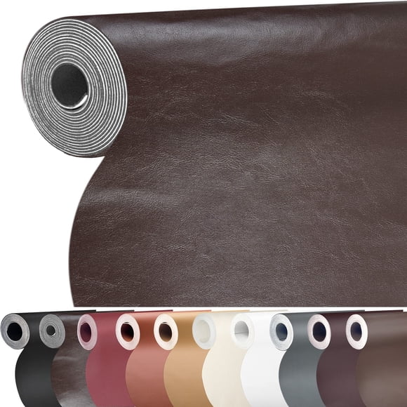 Parche de cuero BONAIER 43 × 200 cm autoadhesivo color marrón