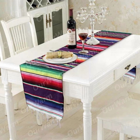 Mantel Mexicano Mantel Para Mesa Decorativa Estilo Mexicano Diseño Rayas