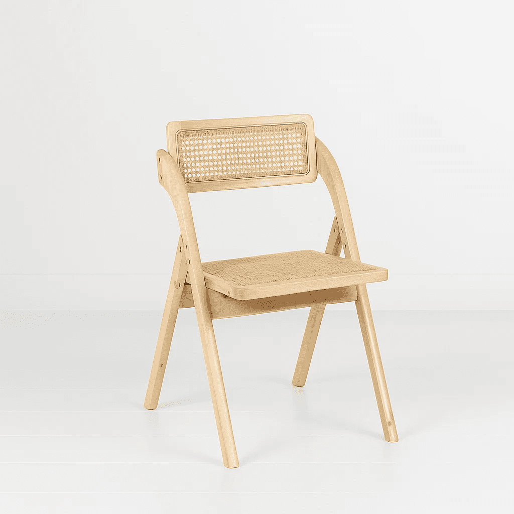 Klik Muebles - Silla Ambar Plegable De Madera Rattan Natural