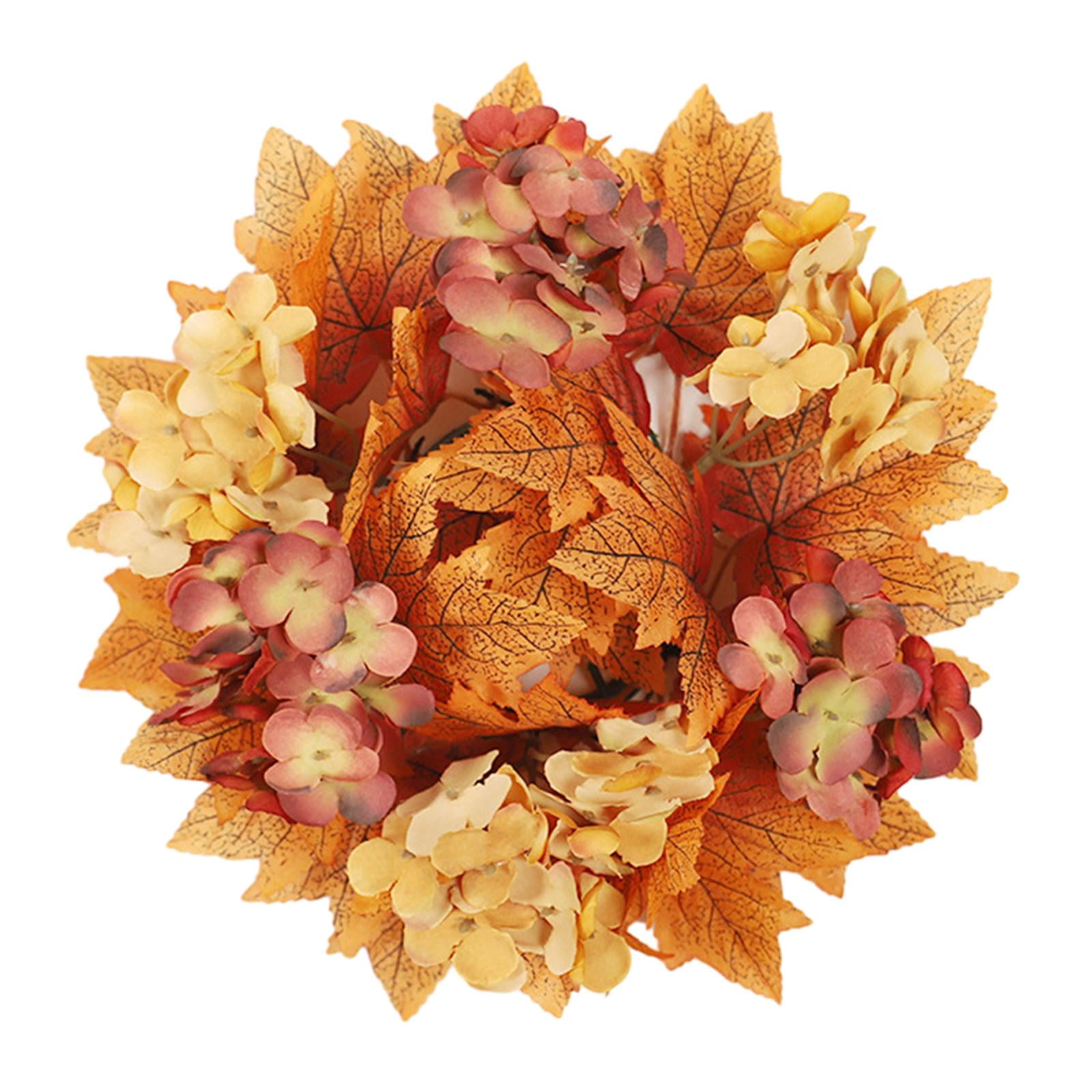 Magideal - Anillos De Velas De Otoño Guirnaldas Candelabro De Acción De Gracias Mesa De Centro De Mesa Anillos De Portavelas De Mesa Para Velas Cónicas Navideñas