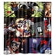 thumbnail image 1 of Cortina de ducha de Batman y Harley Quinn, juego de cortinas de baño con ganchos, tamaño 66 x 72 pulgadas, 1 of 3