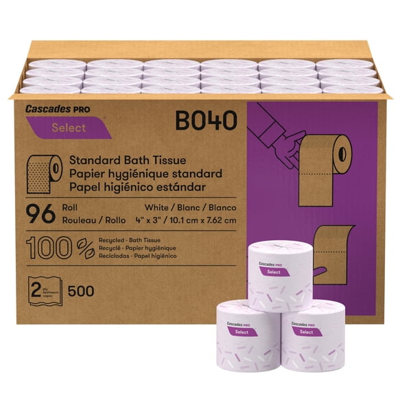 Papel Higiénico Cascades PRO 96 Rollos 500 Hojas