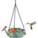 thumbnail image 1 of Comedero para colibríes Nature's Way GHF7 de vidrio soplado a mano con LED, 1 of 7