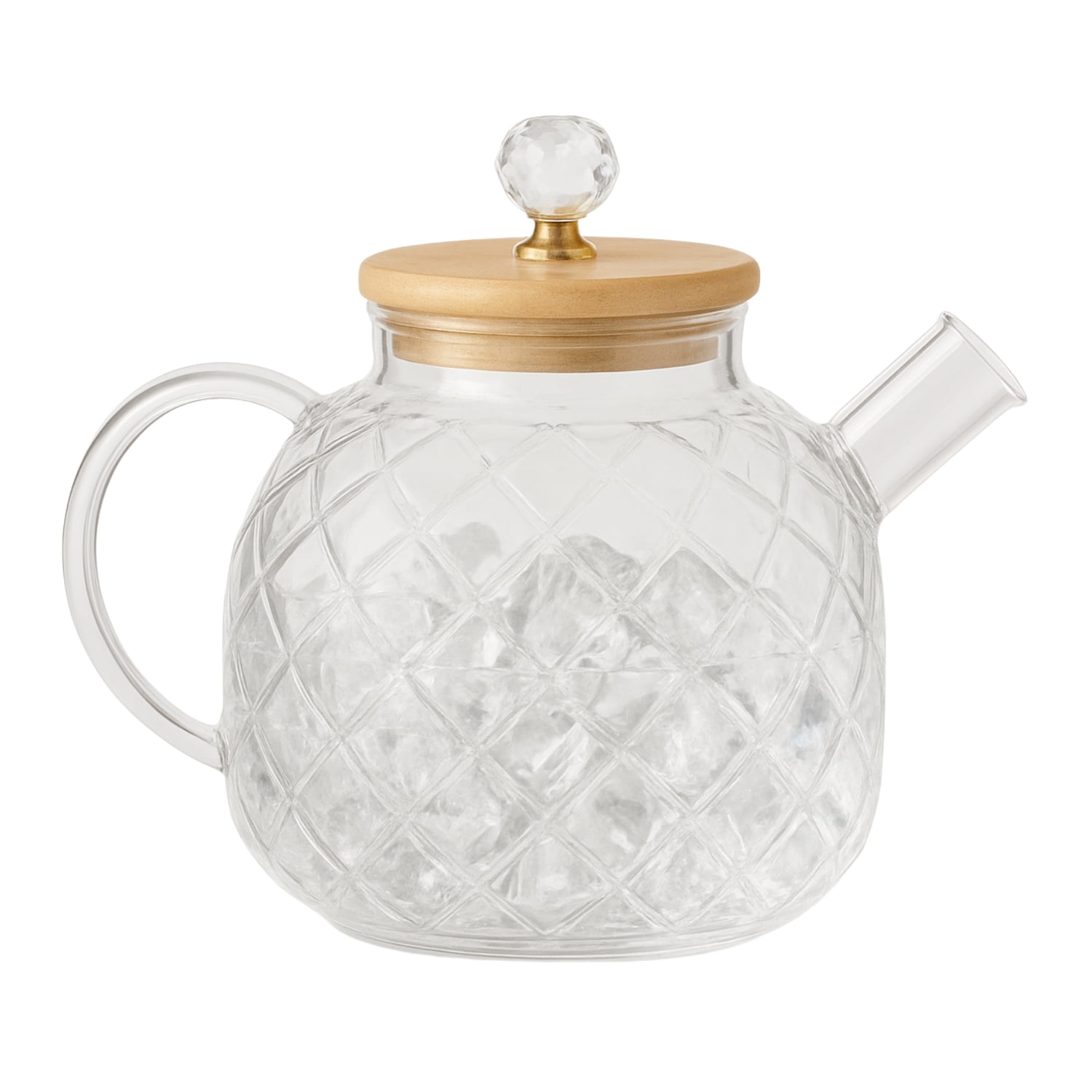 Disparo - Jarra De Vidrio 1 Litro Tapa Bambu Jugos Refrescos Menaje