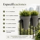 thumbnail image 5 of Set 2 Maceteros Colgante Para Balcon Terraza Jardin Plastico cafe, 5 of 9