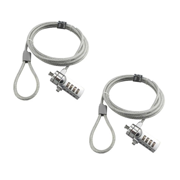 Candado de Seguridad para Portátil AOMGD - Pack de 2 Cables con Combinación