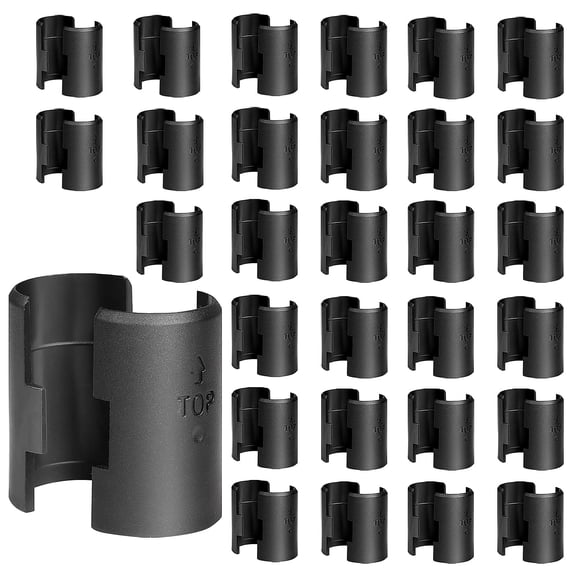 Clips para repisas Rindion 60 piezas para poste de 1 pulgada – negro