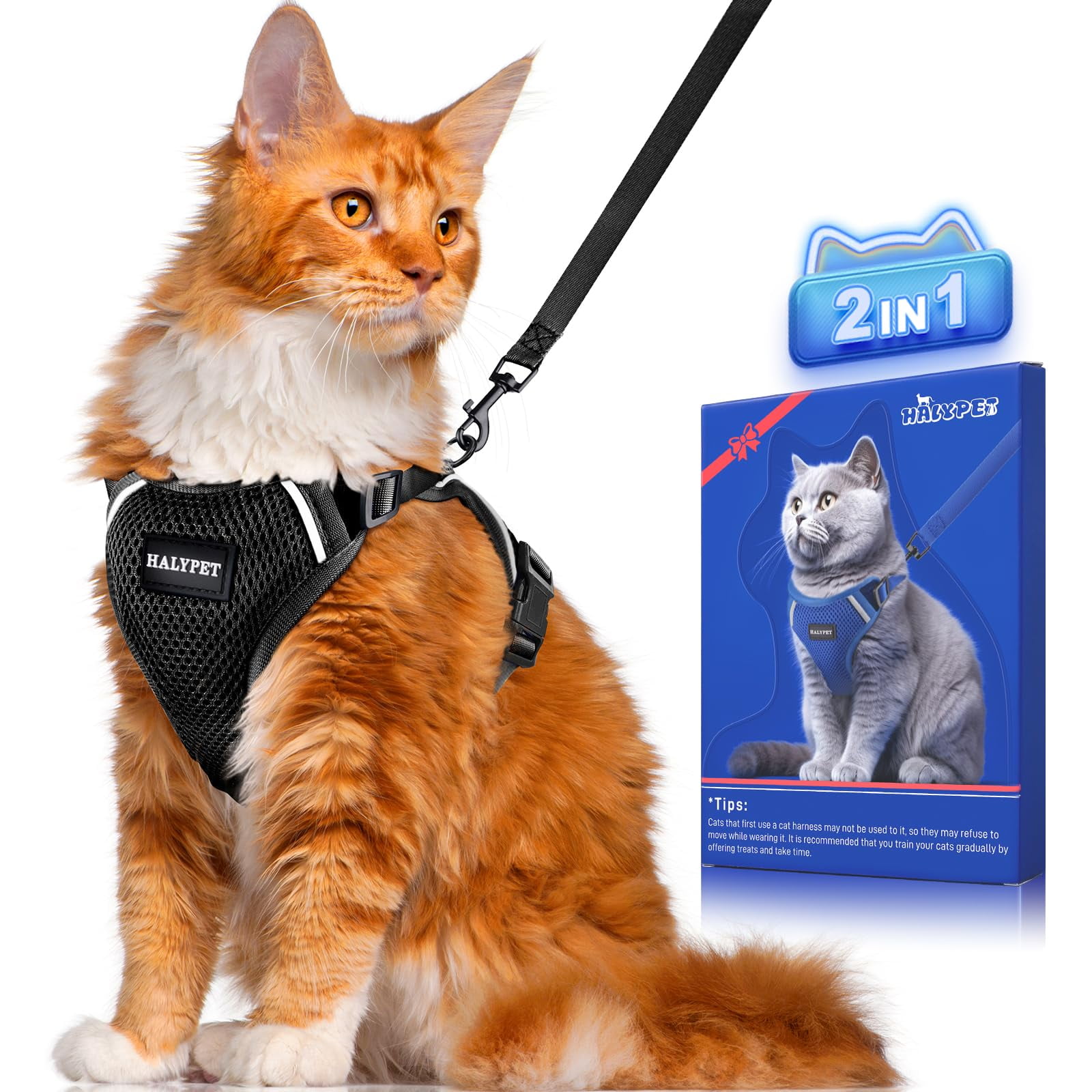 Set De Arnés Y Correa Para Gato Halypet H200 Pro A Prueba De Escapes