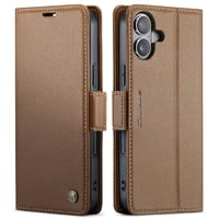 Caseme Tipo Cartera Iphone 16 Con Cierre Magnético, Rfid, Tarjetero, Soporte, Carga Inalámbrica