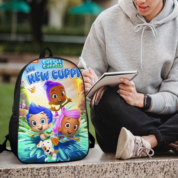 Bubble Guppies-theme Backpack, Campus style schoolbag Bookbag with