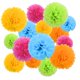 thumbnail image 1 of Pompones de papel con forma de flor de hígado para decoración de fiestas, 15 unidades, 1 of 7
