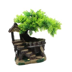 Magideal - Decoración De Plantas Para Acuario, Decoración De Pecera, Adorno De Paisaje Artificial Multifuncional Para Pecera, Para Caracoles Que Se Esconden En