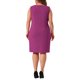 thumbnail image 3 of Agnes Orinda Vestido de Talla Grande para Mujer, Estilo Colegio, Sin Mangas, Cuello Barco, Casual, Recto, Lápiz, para Trabajo, 4X Rosa Púrpura, 3 of 6
