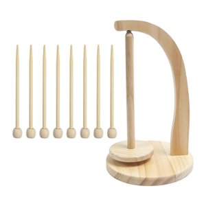 Magideal - Portahilos Portahilos De Lana Dispensador De Hilo De Lana Giratorio Multifunción Para A