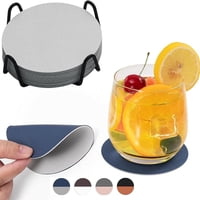 Aura Zeus - Set 4 Posavasos Ecocuero Antimanchas Impermeables 2 En 1