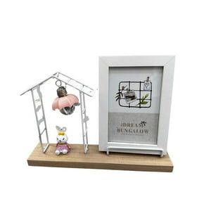 Kivara - Marco Foto Infantil Portaretrato 10X15Cm Casita Rosa Beige