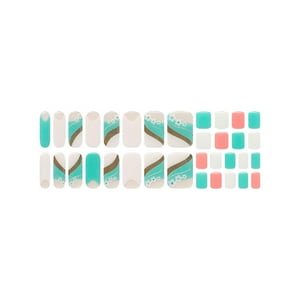 Tiolla - Uñas Sticker Efecto Gel Flower Mint