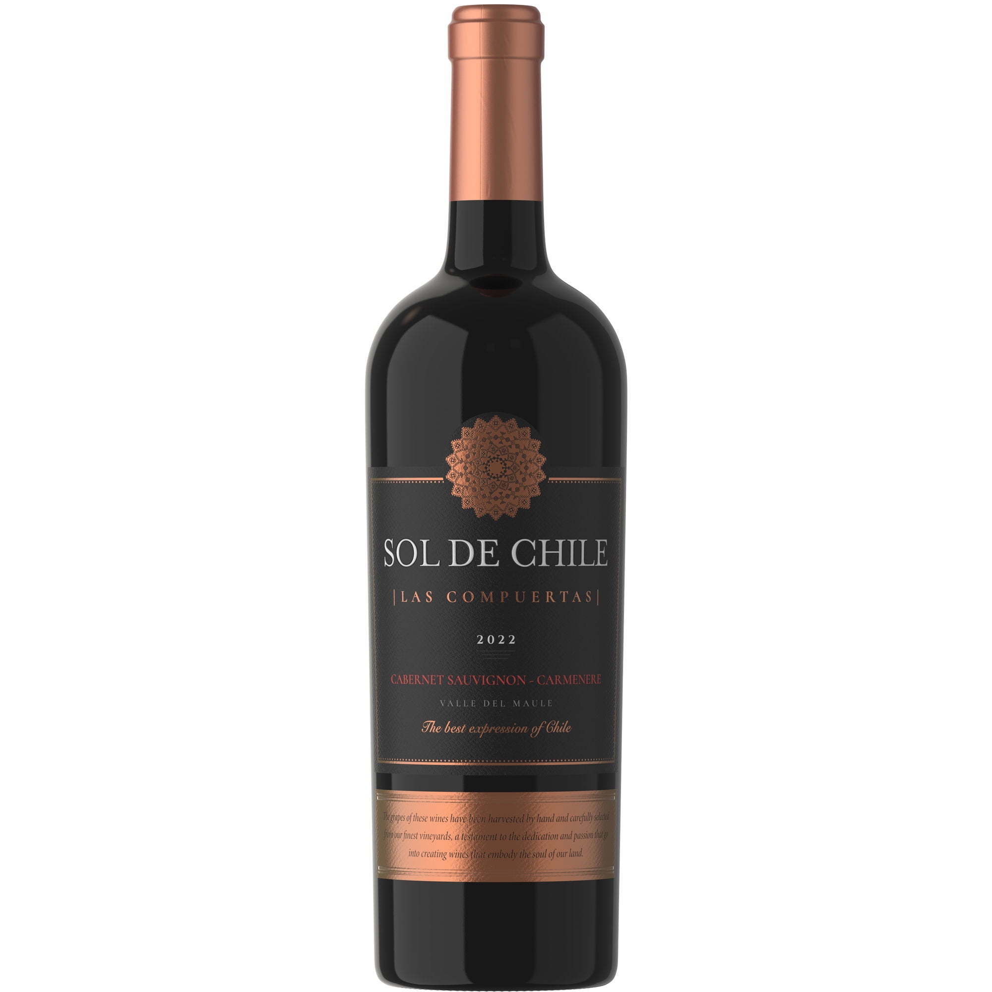Vino Las Compuertas Blend Cs/cr 750 Ml Sol De Chile