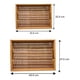 thumbnail image 3 of Set 2 Bandeja De Ratan Cesta Tejida Diseño Rattan Marrón, 3 of 4