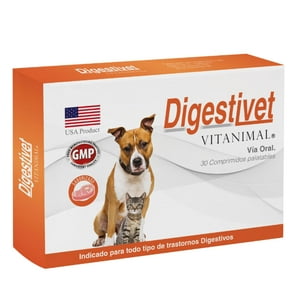 Vitanimal - Digestivet 30 Comprimidos Perros Y Gatos