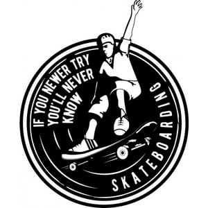 Rienda Libre Graphics - Decomural If You Never Try Skateboard Ws-50430