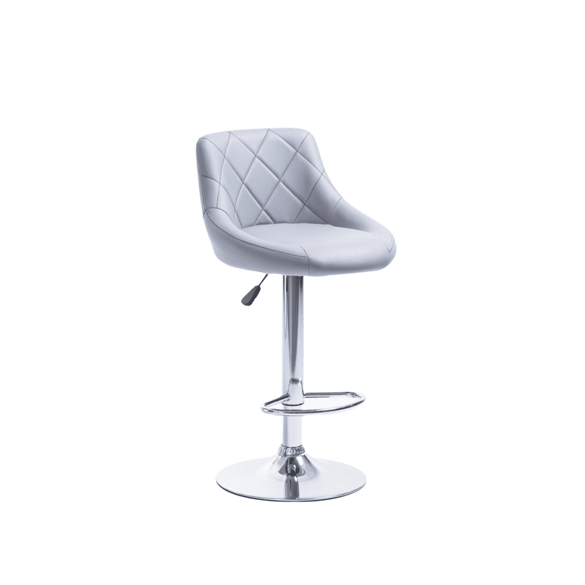 Habita2 Chile - Sillas De Bar Ajustable De Ecocuero Dani Gris