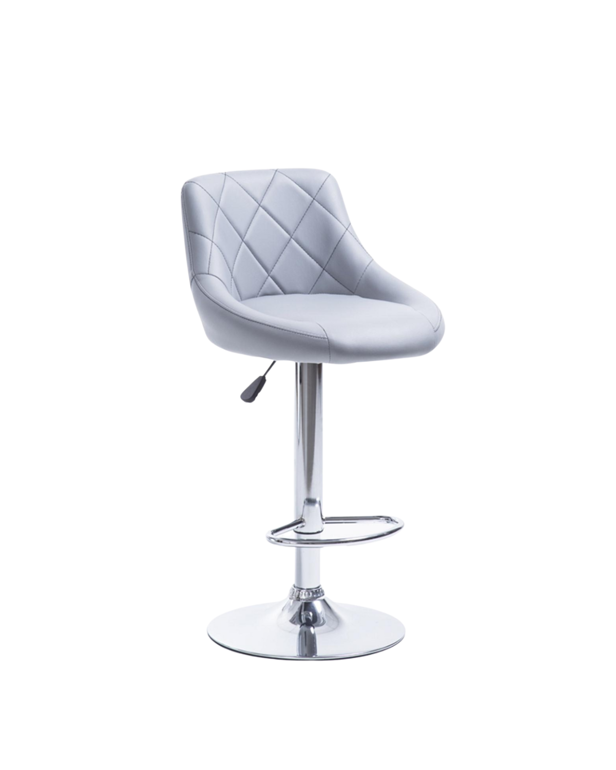 Habita2 Chile - Sillas De Bar Ajustable De Ecocuero Dani - Gris