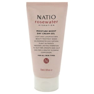 Natio - Crema-Gel De Día Para Aumentar La Humedad Con Agua De Rosas De Para Mujeres - Crema