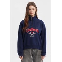 Fashionspark - Polerón Mujer Medio Zipper Azul