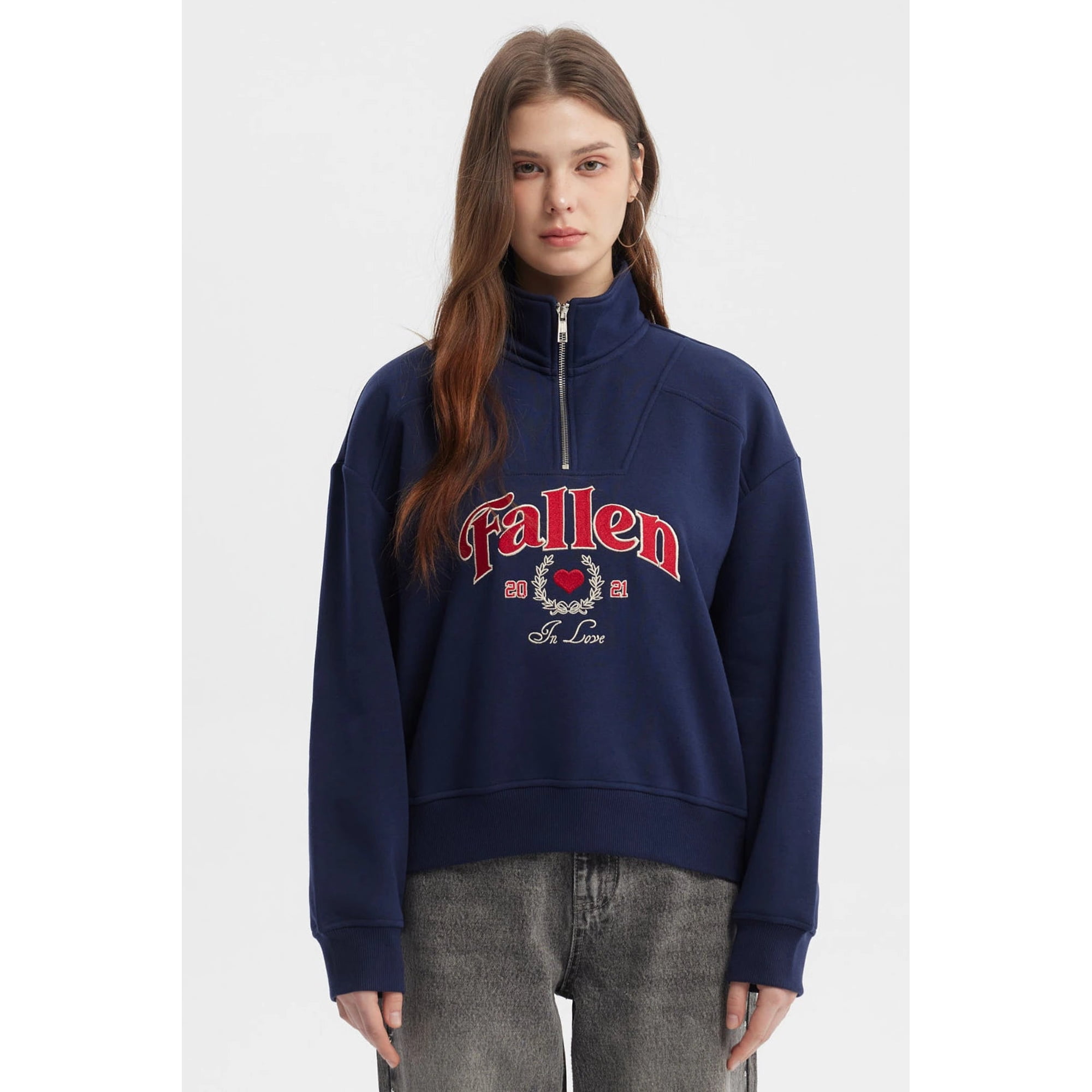 Fashionspark - Polerón Mujer Medio Zipper Azul