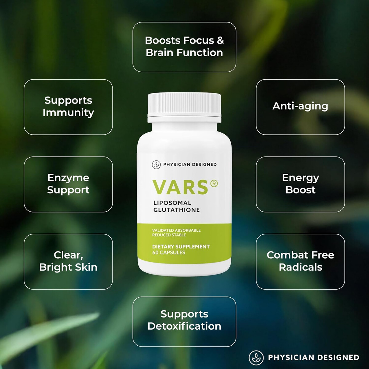 Cápsulas Glutation VARS Liposomal 60 Physician Designed