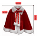 thumbnail image 5 of Capa De Navidad Infantil Talla Única Rojo Santa Papa Noel Navidad 2025, 5 of 5
