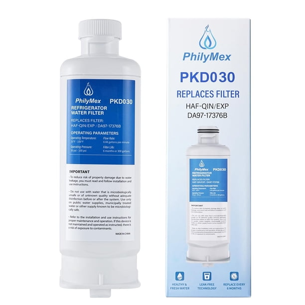 Filtro de agua PhilyMex DA97-17376B (paquete de 3) para Samsung RF23R6201SR (/AA), RF27T5241SR (/AA), RF27T5501SR (/AA), RF29A9671SR (/AA), RS27T5200SG (/AA), RF29A9771SR (/AA)