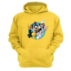 Genérico - Polerón Canguro Dibujos Animados Lt Amarillo Talla S Unisex