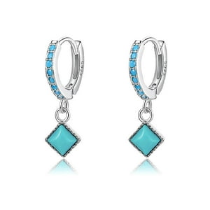 La Garza - Aros Plata Mujer Turquesa