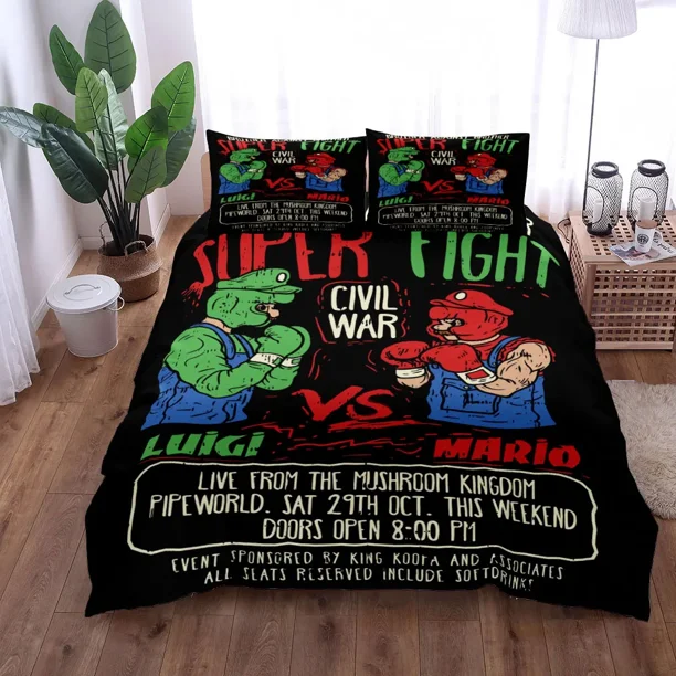 Double Dragon Classic Game Duvet Cover Set Double Bed Linen Set Bed Sheets