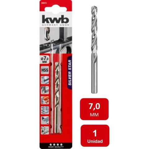 Kwb - Broca Acero Rápido Hss Silver 7.0Mm