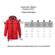 thumbnail image 5 of Chaqueta Cortaviento Con Forro De Polar Impermeable Roja Cuello Desmontable, 5 of 6