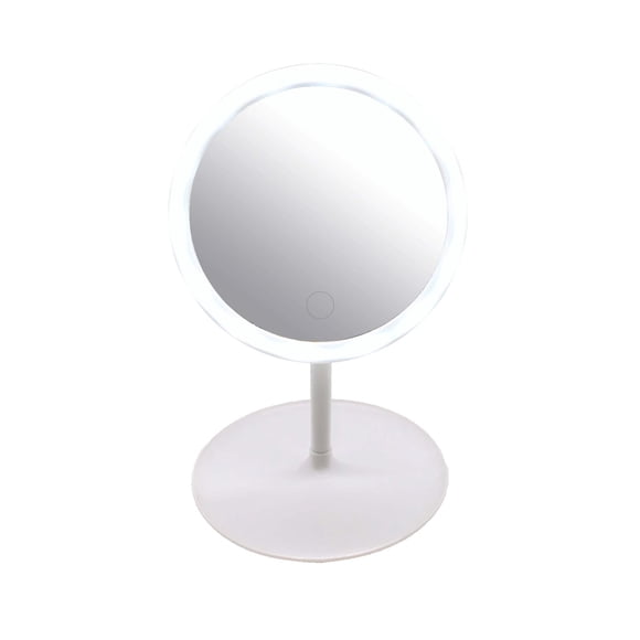 Decoración Baño Espejo Portatil con Luz 17.5 Cm Polipropileno