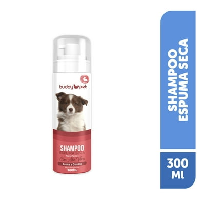 Shampoo Para Perro Espuma Seca Aroma Granada Lata 230 Ml Buddy Pet