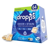 Dropps - Detergente Para Ropa En Cápsulas Que Eliminan El Olor Y Las Manchas De Base Biológica, 64 Unidades