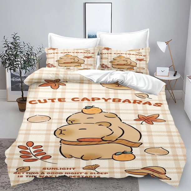 Capibara For Home Duvet Cover Set 3d Children'S Bedding 100% Polyester Printed Cute Cartoon Quilt Suitable Children