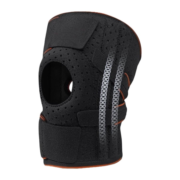 Rodillera de apoyo elástica para hombres y mujeres, equipo de protección para las rodillas, rodillera de compresión para entrenamiento, baloncesto, Negro