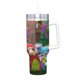 thumbnail image 2 of Wonderoos Vaso aislado de acero inoxidable con asa, diseño temático, regalo para familia, amigos y fans; incluye pajita y encaja en el portavasos estándar, 40 oz, 2 of 6