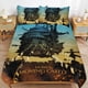 thumbnail image 1 of Howls Moving Castle 3 Piece Anime Comforter Bedding 1 Set Super Soft Quilt Cover with 2 Pillowcases Funny Merch Anime Gifts for Girls Boys Kids Adults, 1 of 5