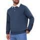 thumbnail image 4 of INSPIRE CHIC Polo Sudadera de Hombre con Cuello Contrastado y Mangas Largas M Azul Oscuro, 4 of 6